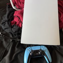 Ps5 With Blue Controller 