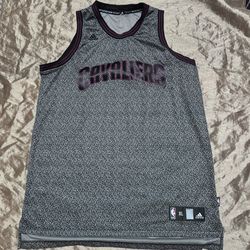 Cleveland Cavaliers Basketball NBA Jersey Mens XL Adidas Gray Black all over sta