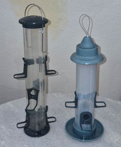 Two Tube Bird Feeders