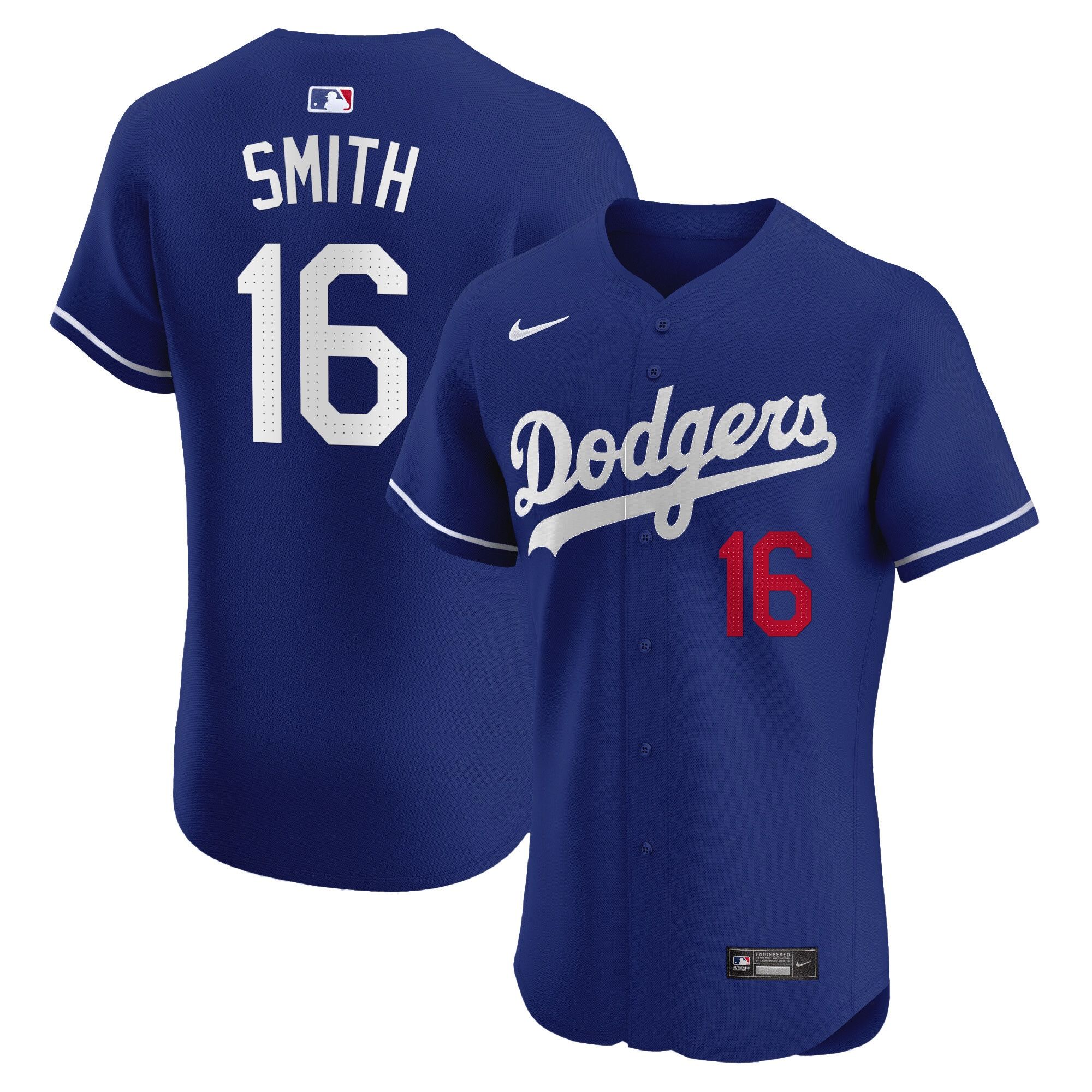 Will Smith Jersey Mens Large Los Angeles Dodgers Blue #16 Large Stitched