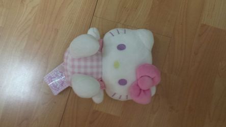 Pink gingham Hello Kitty Baby rattle, new