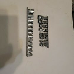 Snap on 3/8 metric 8-19 sockets & 5/16-3/4 swivel SAE