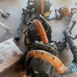 3 Echo Blowers And A Echo Bush Trimmer 