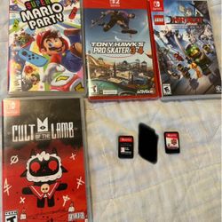 Nintendo Switch Game Lot Bundle Mario Party Pokemon Shield Skyrim Tony Hawk