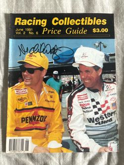 Michael Waltrip Autographed Racing Collectibles Price Guide June 1991 Magazine