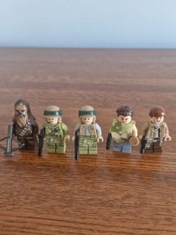 Lego Star Wars Minifigure Lot from #75094 Shuttle Tydirium- Leia, Han Solo, Endor Rebel Troopers, Chewbacca