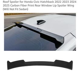 Civic hatchback rear window spoiler
