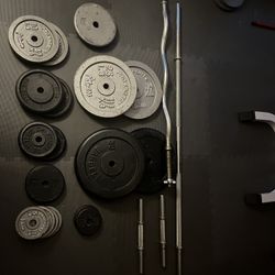 Weight Plates $1 Pound+Bars
