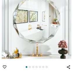 24" Round Beveled Mirror