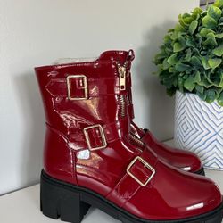 Boots fashion bootie  Women's Zip Chunky Heel Platform Ankle Combat Boots $20 Firm 