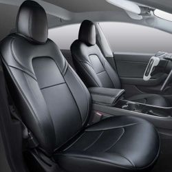 TAPTES Black Seat Covers for Tesla Model 3, Black Tesla Model 3 Seat Covers