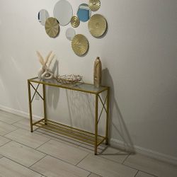 Gold Entry Way Table 