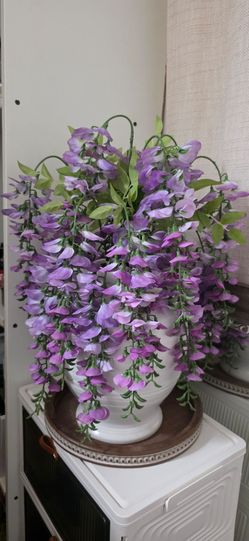 Artificial wisteria arrangement