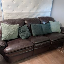 Reclining Leather Couch