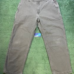 Vintage Carhartt carpenter moss green pants