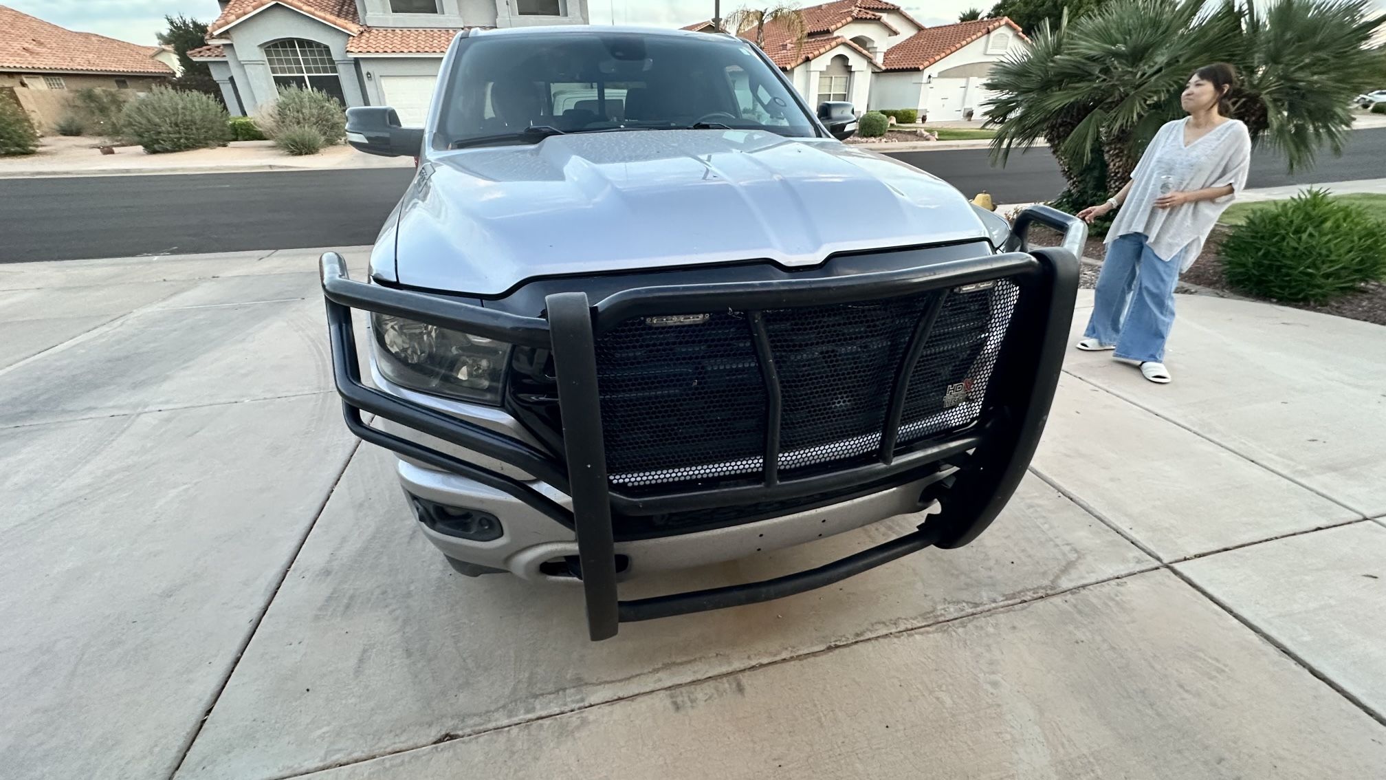 Westin® 57-93975A - HDX Black Winch Mount Grille Guard