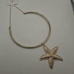 Starfish Pendant Choker Necklace 