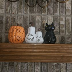 Ceramic Halloween Decorations Light Up