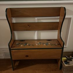 Wood Foyer Bench