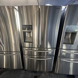 Samsung French 4 Door Stainless Steel Fridge We Deliver And Install👨🏻‍🔧🚚