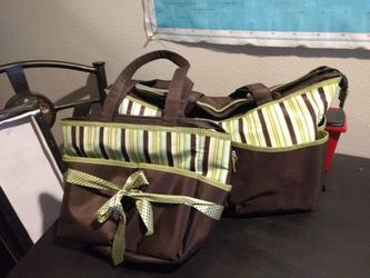 2 matching diaper bags