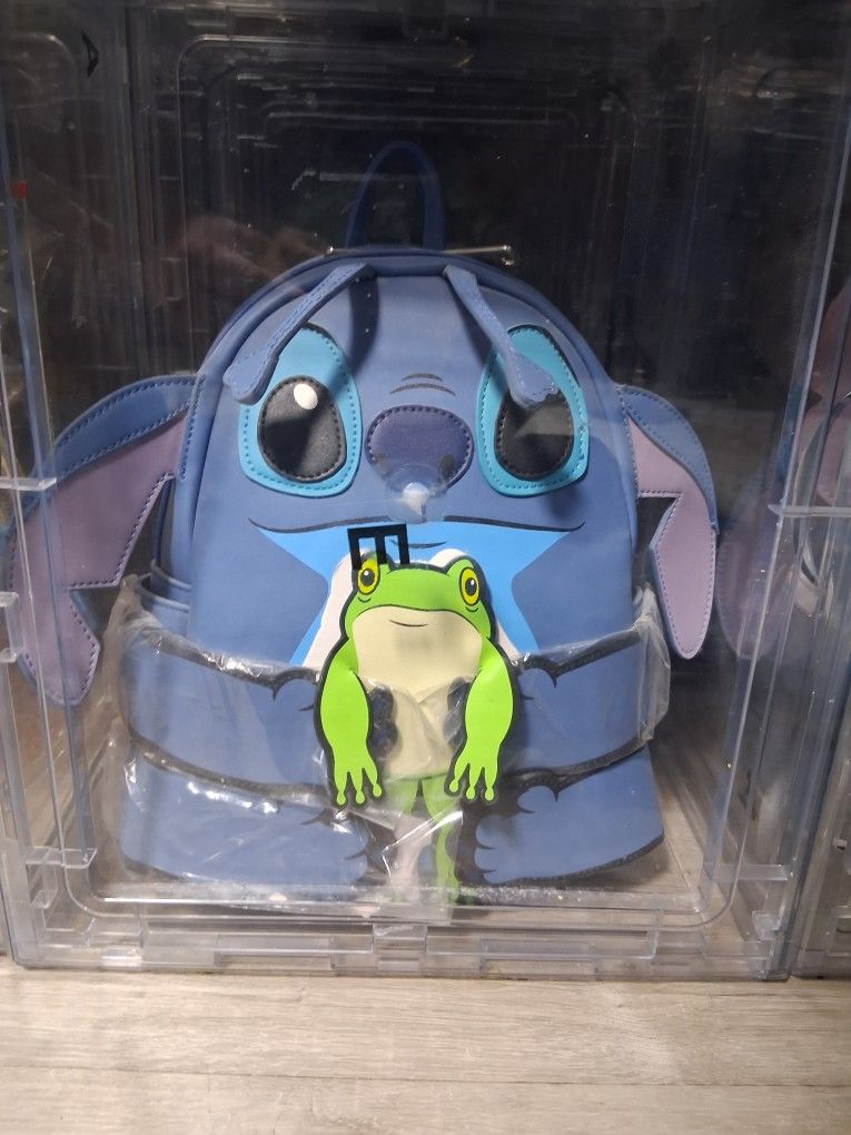 LOUNGEFLY Boxlunch- Disney Lilo & Stitch Frog Figural Mini Backpack