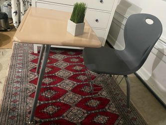 Chair with table in new condition