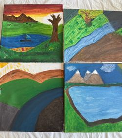 4 Original canvas painting