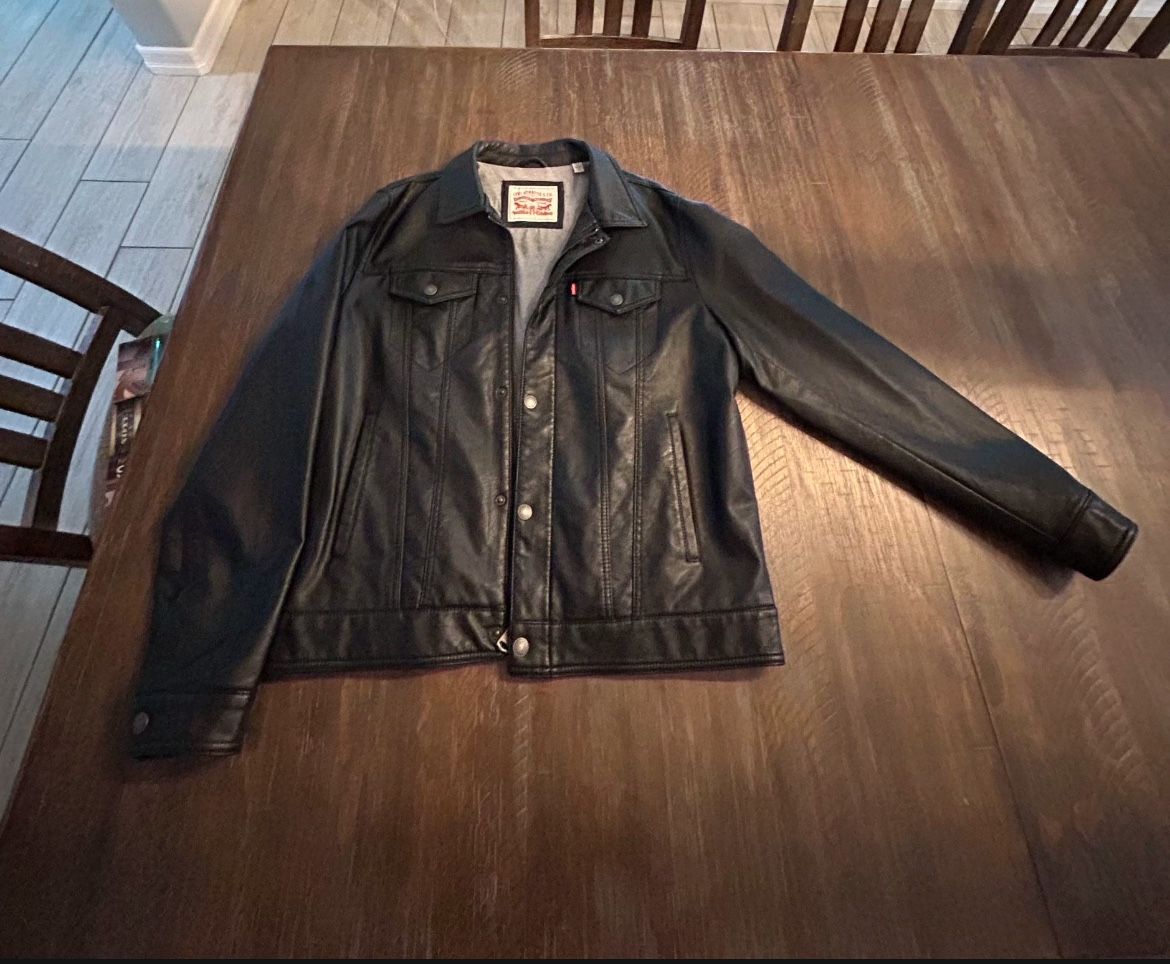 Men Levi’s Faux Leather jacket $60