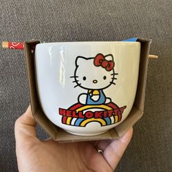 Hello Kitty® Ceramic Bowl With Chopsticks