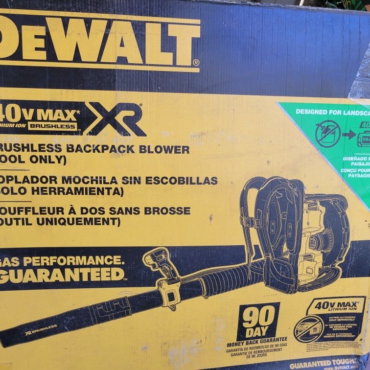 DEWALT 40V Backpack Blower TOOL ONLY for Sale in Modesto CA OfferUp