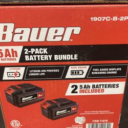 BAUER 5AH  2/ PACK BATTERY BUNDLE.  Read Below 