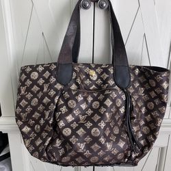 Brown Patterned Tote 