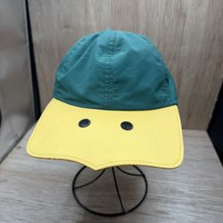 Vintage Oregon Ducks Made In The USA Columbia Fleece Lined Hat Ear Flaps Large