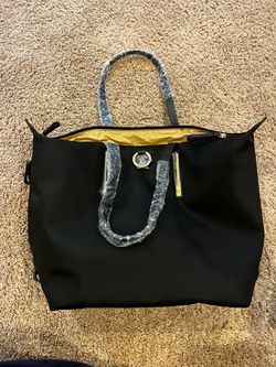 Black Caraa Tote Bag with Gold Hardware
