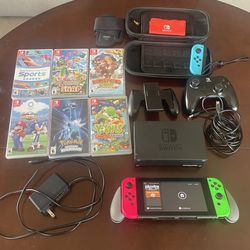 Nintendo Switch 128G Handheld Console - Neon Pink/Neon Green