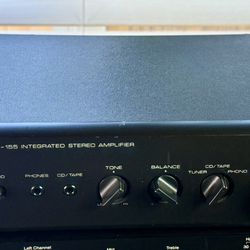 Vintage Mini Radio Shack Optimus Compact Integrated Stereo Amplifier SA-155 Tested