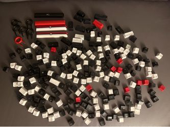 Pokemon Red/Black/White PBT keycap set