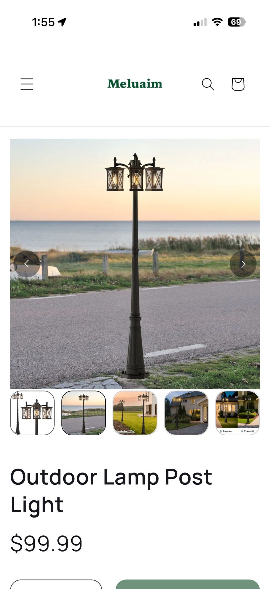 Meluaim outdoor street Outdoor Lamp Post Light
