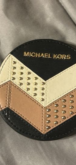 Michael Kors Studded Round Coin Purse Keychain