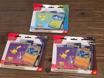 3- Pokemon 30th anniversary blister packs
