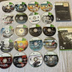 Xbox 360 22 Loose Disc Bundle Lot Call of duty black ops portal 2 halo wars max payne fallout 3
