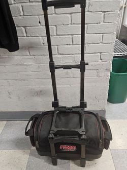Bowling balls and carrying bag