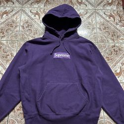 Supreme Purple Box Logo Bogo Hoodie Size Small