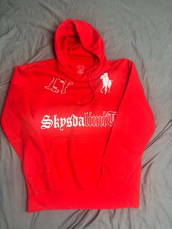 Skysdalimit Red Graphic Pullover Hoodie