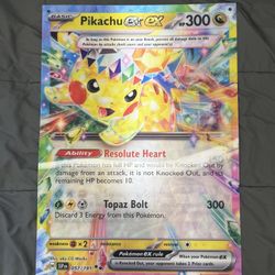 POKEMON SURGING SPARKS PIKACHU EX LENTICULAR 3D 17X24 JUMBO AD POSTER