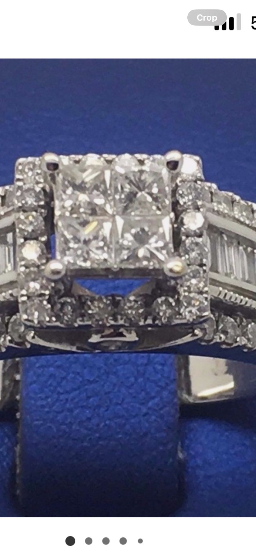Ladies Ring Clus 14k W