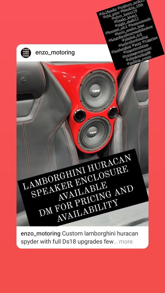 Custom Lambo Speaker Pods