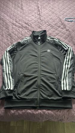 Black adidas Firebird Loose Pinstripes Track Top