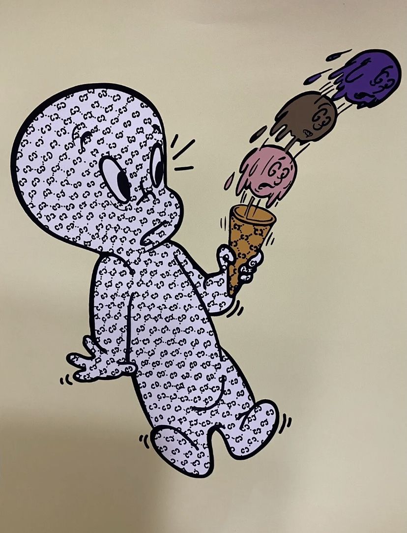 Gucci Ghost “Summer’s over” hand-signed AP Print By Trevor "Trouble" Andrew